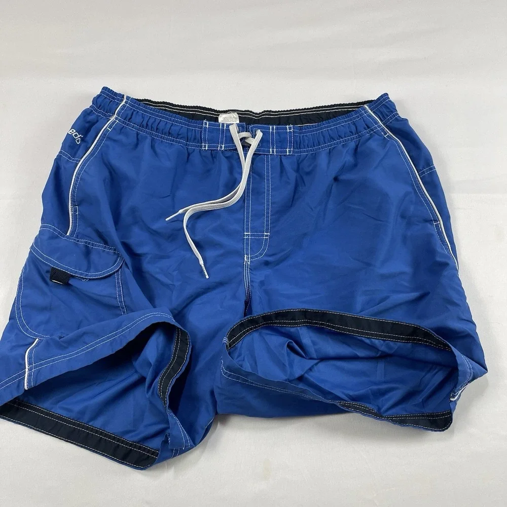 Speedo Swim Trunks Mens Size XL Blue Board Shorts Bathing Suit Lined